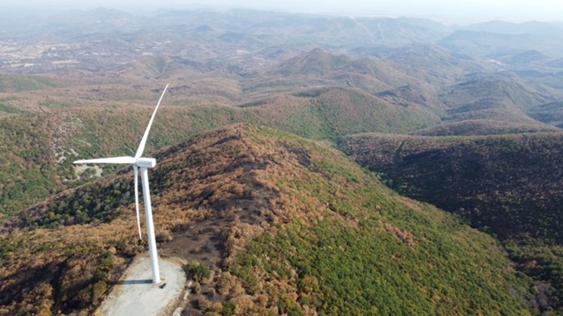 Γενική άποψη ευρύτερης  περιοχής προς τις θέσεις των πολυγώνων  των έργων ΜΥΤΑΚΑΣ 1 και 2